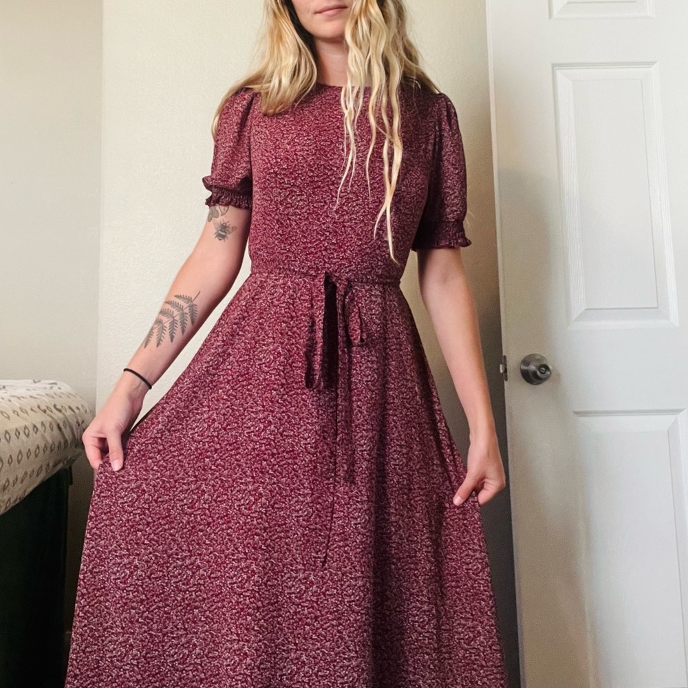 Shein maroon dress